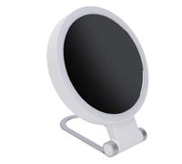 Double Sided Magnifying Mirror, 3000K 5500K 8000K Stepless Dimmable Double Sided LED Makeup Mirror 1X 10X Magnification Hand Mirror with Foldable Handle for Desktop