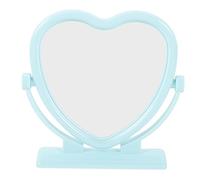 Double Sided Makeup Mirror Bedroom Mirrors Shower Shaving Antique Makeup Travel Swivel Vanity Stand up To Rotate Simple Plastic Small Desk