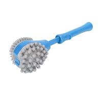 Double-Sided Manual Massage Hammer, Long Handheld, Retractable, Flexible Handle, Large Area, Portable Silicone Hand Massage Hammer Stick (Blue)