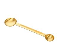 Double Sided Measuring Spoon, 1 Tsp (5ml) & 1 Tbsp (15ml) Dual-Measure Coffee Scoop Long-Handled Stainless Steel Metal Measuring Spoons Kitchen Gadgets Teaspoon Scoop for Baking, Cooking (Gold)