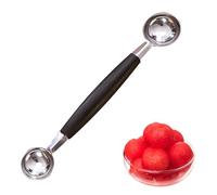 Double Sided Melon Baller, Stainless Steel Fruit Scoop and Carving Tool, Dual-Headed Kitchen Utensil for Melons, Watermelon, and Fruit Garnishes