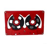 Double-Sided Metal Frame Blank Cassette Tape with 50-Minute Recording Capacity for Audio Enthusiasts and Archivists (Red+Black)