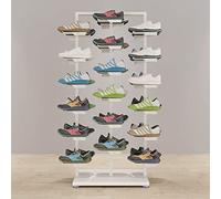 Double-Sided Metal Sneaker Display Rack for Retail and Home Organization