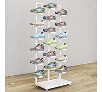 Double-Sided Metal Sneaker Display Rack for Retail Stores and Home Shoe Organization