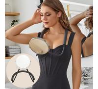 Double Sided Mirror to See Back of Head,Big Size 360°self Haircut Hands Free Adjustable mirror,Standard Viewing and 5X Magnification for Women Man,Mirror' arm is Flexible to Around The Neck(6.7IN)