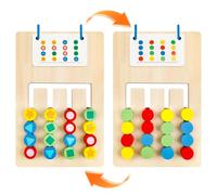 Double Sided Montessori Slide Puzzle, Memory Games for Seniors, Uzzle Puzzle Game for Seniors Alzheimers Dementia Patients, Color and Pattern Matching Memory Games for Adult