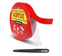 Double-Sided Mounting Tape Acrylic - 5m x 30mm Indoor / Outdoor Adhesive - Heavy Duty Removable Clear Nano Tape - Picture Hanging Wall Tape, Home Decor, Carpet Fix Rug Tape, Waterproof - incl. Tweezer