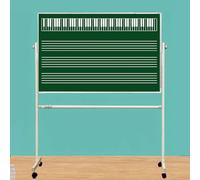 Double-Sided Music Staff Blackboard, Rotatable Notation Board for Piano Teaching and Music Theory Instruction