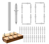 Double-Sided Nails - 100 Units Invisible Seamless Screws, Seamless Nails for Skirting Board with Tool Sleeve, for Home Reforms, Construction, Living Room and Apartment