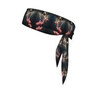 Double-Sided North American Bald Eagle Printed Bandana For Men And Women For Football,Yoga,Fitness,Ninja Headband