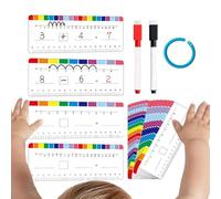 Double-Sided Number - Line Flash Cards, Erasable Addition Subtraction Set with Storage Ring, Learning Tool, Ideal for Kids Boys Girls Home School Nursery Classroom Nursery Birthday