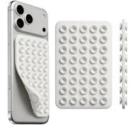 Double Sided Octo Buddy Suction Cup Phone Mount - Silicone Sticky Phone Grip with Higher Suction Power for Effortless Hands-Free Selfies & Videos, Octo Buddies Suction Phone Case (White)
