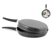 Double Sided Omelette Pan Non-Stick 'Stone' Cm24 Home Aluminum