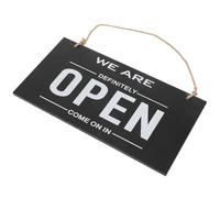 Double Sided Open Closed Door Sign Black Business Display