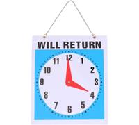 Double-Sided Open/Come in/Will Return Sign with Clock Hands 1Pc, Be Back Clock Sign Open and Closed Door Sign Door Pendant for Store Mall Shop Office