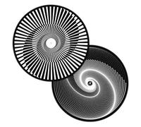 Double-Sided Optical Illusion Slipmats for Turntables | Soft High-Quality Felt Turntable Mat Pair | Trippy Spiral Effect Turntable Pad | Produced in Berlin by Concrete Schoolyard