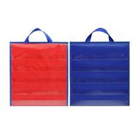 Double-Sided Pocket Chart - Table Stand with 10 Slots, Small Organisers, Teaching Boards for Classroom, Home, Office, Group Learning and Teaching, Visual Aid for Students and Teachers