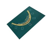 Double-sided Poker Layout Mat - Blackjack and Texas Hold' em Available Table Mat, Craps and Roulette Table Felt, Green Fabric Mat Table Cover Equipment