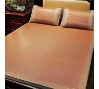 Double Sided Rattan Mat Summer Cooling Bamboo Bed Pad Foldable & Comfortable for Home or Outdoor Sleeping Ideal for Hot Weather Relaxation