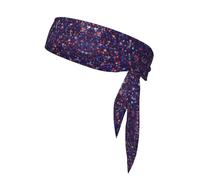 Double-Sided Red Blue Stars American Printed Bandana For Men And Women For Football,Yoga,Fitness,Ninja Headband