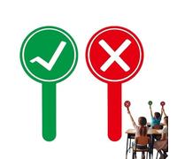 Double Sided Response Palette | Reversible Posters Answer Yes No,Interactive Voting Palettes | For Classroom, School, Competitions, Games, Family, Jury, Audience, Students