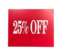 Double-Sided Retail Display Card Signs | Promotional Sale POS Cards for Shops, Market Stalls, and Retail Displays | Bold Red Design with Pricing & Offer Options (25% OFF)