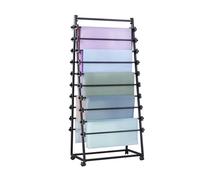 Double-Sided Ribbon Holder Organizer Rack with Wheels, Movable Freestanding Storage for Gift Wrapping, Flower Store, and Designer Artist