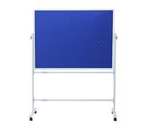 Double-Sided Rolling Bulletin Board 60x90cm Fabric & Cork Display for Office Classroom & Home Versatile Notice Board & Messa Center Easy to Move & nize