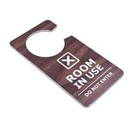Double Sided Room In Use/Room Vacant, Generic Walnut Effect, Room Door Sign - for Business, Office, Corporate, Meeting Rooms, Home Office,