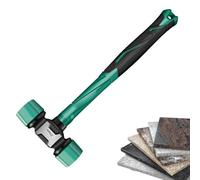 Double Sided Rubber Hammer - Portable Floor Hammer, TPU Cast Iron PP Construction, Shock Absorbing Tool | Soft Heads, Large Medium Small Sizes, DIY Tile Installation Repair Project Application