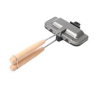 Double Sided Sandwich - Burnt Toast Free Aluminium Alloy Toaster Non-Stick Locking Handle Folding Pan Tool For Camping Breakfast Omelette Pan