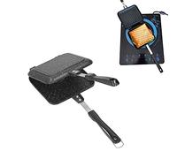 Double Sided Sandwiches Toaster,Camping Stovetop Toastie Maker, Non Stick Coating Baking Pan with Heat-Resistant Handles for Home Cooks Toasties, Breakfast,Indoor and Outdoor