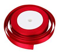 Double Sided Satin Polyester Ribbon Rolls for Fabric, DIY Art & Crafts, Bows, Gift Wrapping, Wedding Decorations, Card Making, Christmas, 5meter Length 10mm-25mm-50mm (Red (10mm×5m)