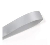 Double Sided Satin Polyester Ribbon Rolls for Fabric, DIY Art & Crafts, Bows, Gift Wrapping, Wedding Decorations, Card Making, Scrapbooks, Christmas (Light Silver (10mm×5m)