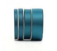 Double Sided Satin Ribbon, 27 Solid Colours, 10 Metre Reel, Fabric Ribbon for Gift Wrapping, Cake, Wedding Party Decoration, Hair Bow, Trimming, Sewing & DIY Craft Projects (6mm Width, Teal)