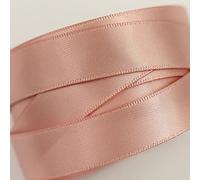 Double Sided Satin Ribbon, 27 Solid Colours, 10 Metre Reel, Fabric Ribbon for Gift Wrapping, Cake, Wedding Party Decoration, Hair Bow, Trimming, Sewing DIY Craft Projects (16mm Width, Dusky Pink)