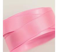 Double Sided Satin Ribbon, 27 Solid Colours, 10 Metre Reel, Fabric Ribbon for Gift Wrapping, Cake, Wedding Party Decoration, Hair Bow, Trimming, Sewing & DIY Craft Projects (16mm Width, Pink)