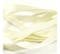 Double Sided Satin Ribbon, 27 Solid Colours, 10 Metre Reel, Fabric Ribbon for Gift Wrapping, Cake, Wedding Party Decoration, Hair Bow, Trimming, Sewing & DIY Craft Projects (6mm Width, Ivory)
