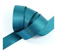 Double Sided Satin Ribbon, 27 Solid Colours, 10 Metre Reel, Fabric Ribbon Perfect for Gift Wrapping, Cake, Wedding Party Decoration, Hair Bow, Trimming, Sewing & DIY Craft Projects (25mm Width, Teal)