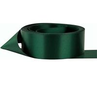 Double Sided Satin Ribbon Size 15mm x 10 Meters, Perfect for Gifts Wrap Sew Party, Decorations Events Dress Wedding Christmas Crafts, Bows Car, DIY, Bouquets, Cake More (Dark Green)