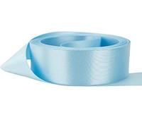 Double Sided Satin Ribbon Size 25mm x 10 Meters, Perfect for Gifts Wrap Sew Party, Decorations Events Dress Wedding Christmas Crafts, Bows Car, DIY, Bouquets, Cake More (Light Blue)