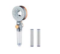 Double-Sided Shower Head Bathroom 3 Kinds of Spray Water-Saving Filter Round Rainfall Adjustable Nozzle Booster Sprayer(2in1 Value Pack A)