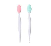 Double-sided silicone exfoliating lip brush (2 pieces)