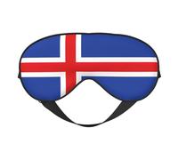 Double Sided Sleeping Soft Eye Mask Iceland Flag Print Versatile Yoga Camping Soft Sleeping Mask