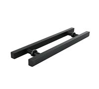 Double-Sided Sliding Door Handle Set - Matte Black Stainless Steel, Ideal for Barn & Glass Doors, Durable & Stylish Design