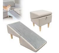 Double-sided, Split Dog Ramp with Ottoman Design, Foldable Pet Ramp for Sofa And Couch, Non-slip Pet Ramp for Small And Large Dogs, Suitable for Bed And Sofa