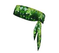 Double-Sided Sports Headband, Designed for Cycling, Running, and Fitness - Four-Leaf Clover Printed