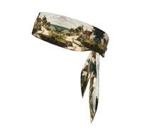 Double-Sided Sports Headband, Designed for Cycling, Running, and Fitness - Romance in the countryside prints