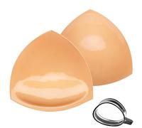 Double-Sided Sticky Bra Pad Insert, Soft Lightweight Invisible Adhesive Bra Insert Push up Breast Enhancement Pad Reusable, Skin Double-side-adhesive, Medium
