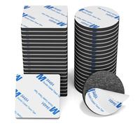 Double Sided Sticky Pads, 40 Pcs Sticky Foam Pads Heavy Duty, Extra Strong Adhesive Foam Pads, Double Sided Foam Tape, Waterproof Mounting Pads for Home Office Car School, Squares/Round, Black